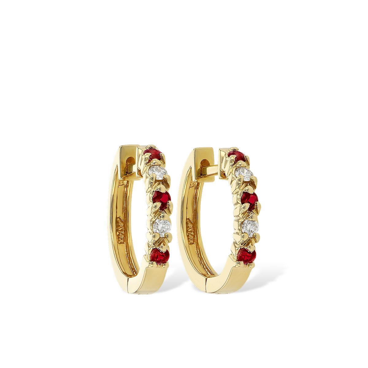 14KT Gold Ruby Earrings