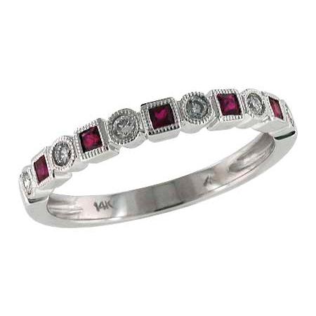 14KT Gold Ladies Ruby Wedding Ring