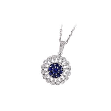 14KT Gold Sapphire Necklace