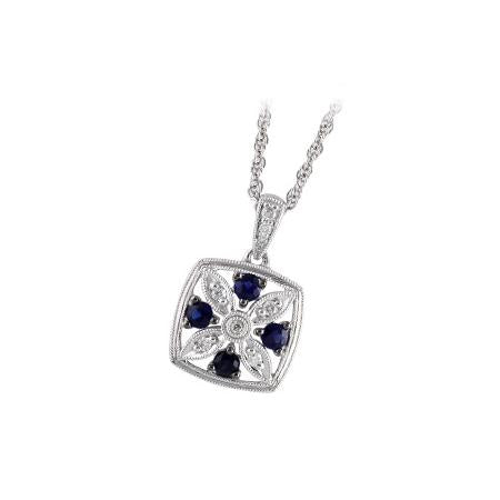 14KT Gold Sapphire Necklace