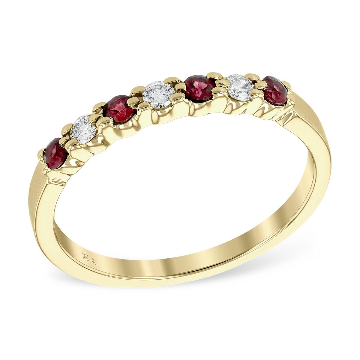14KT Gold Ladies Ruby Wedding Ring