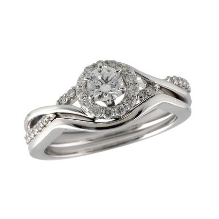 14KT Gold Two-Piece Diamond Wedding Set