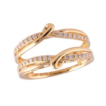 14KT Gold Ladies Diamond Wrap/Guard