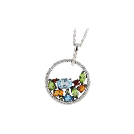 14KT Gold Multi-Stone Necklace