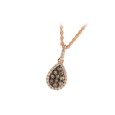 14KT Gold Brown Diamond Necklace