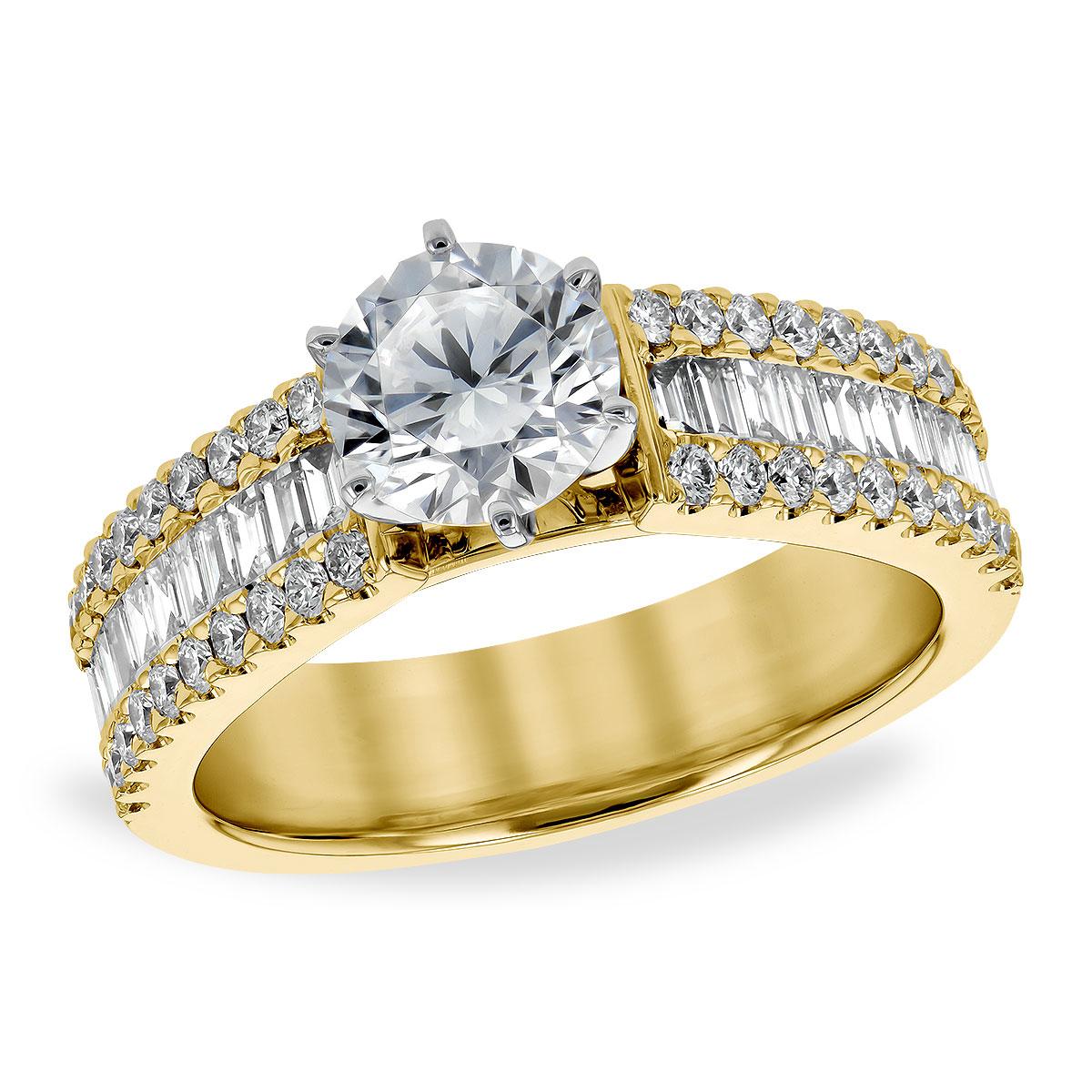 14KT Gold Semi-Mount Engagement Ring