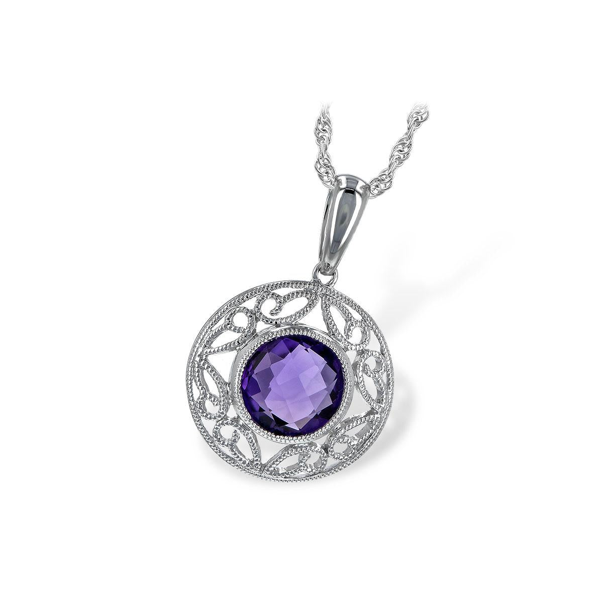 14KT Gold Amethyst Necklace