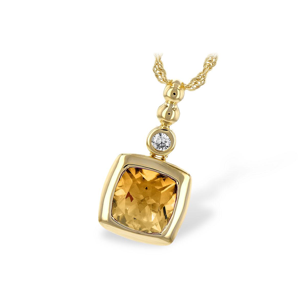 14KT Gold Citrine Necklace