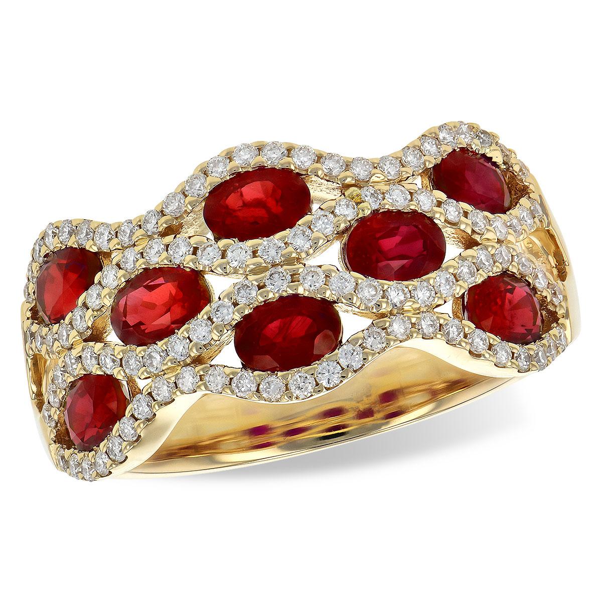 14KT Gold Ladies Ruby Wedding Ring