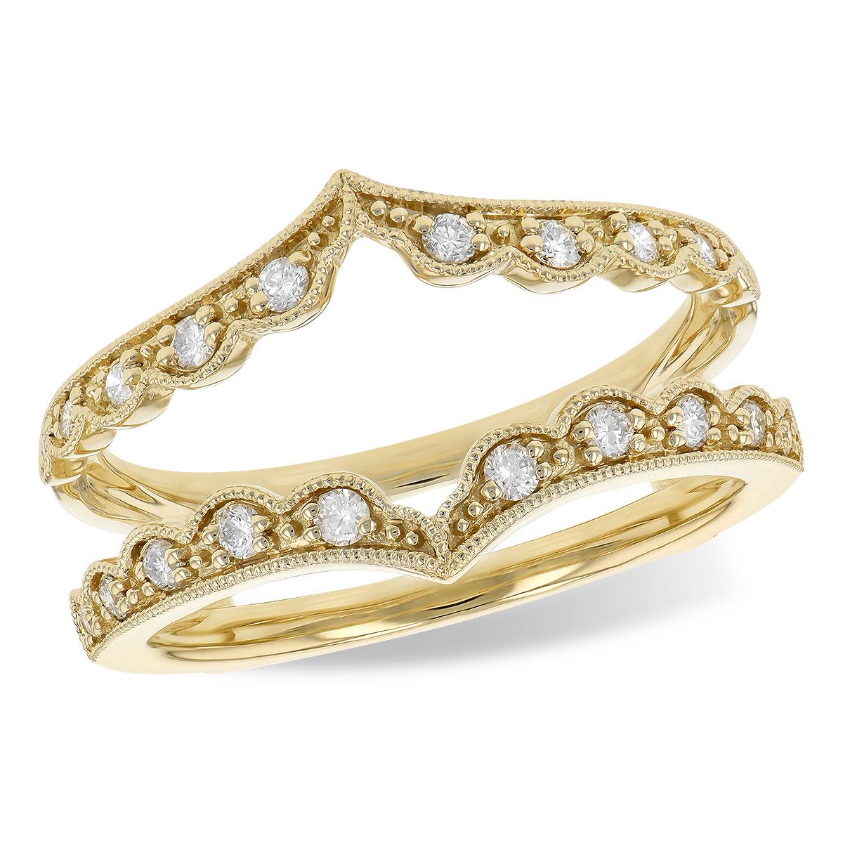 14KT Gold Ladies Diamond Wrap/Guard