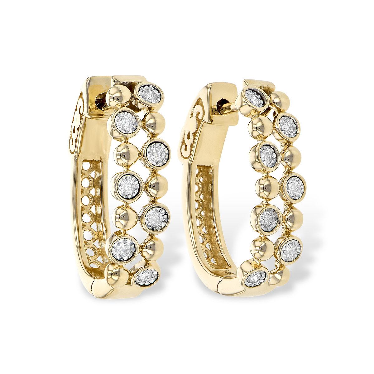 14KT Gold Diamond Earrings