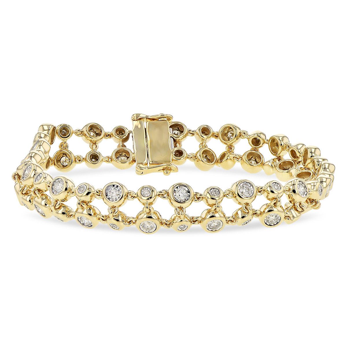 14KT Gold Diamond Bracelet