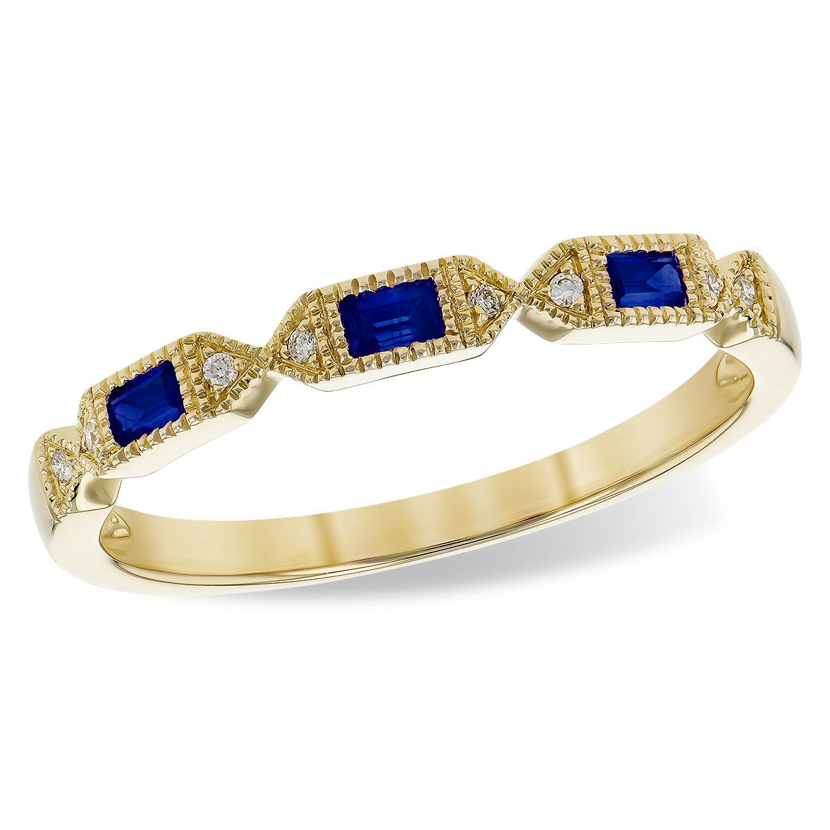 14KT Gold Ladies Sapphire Wedding Ring