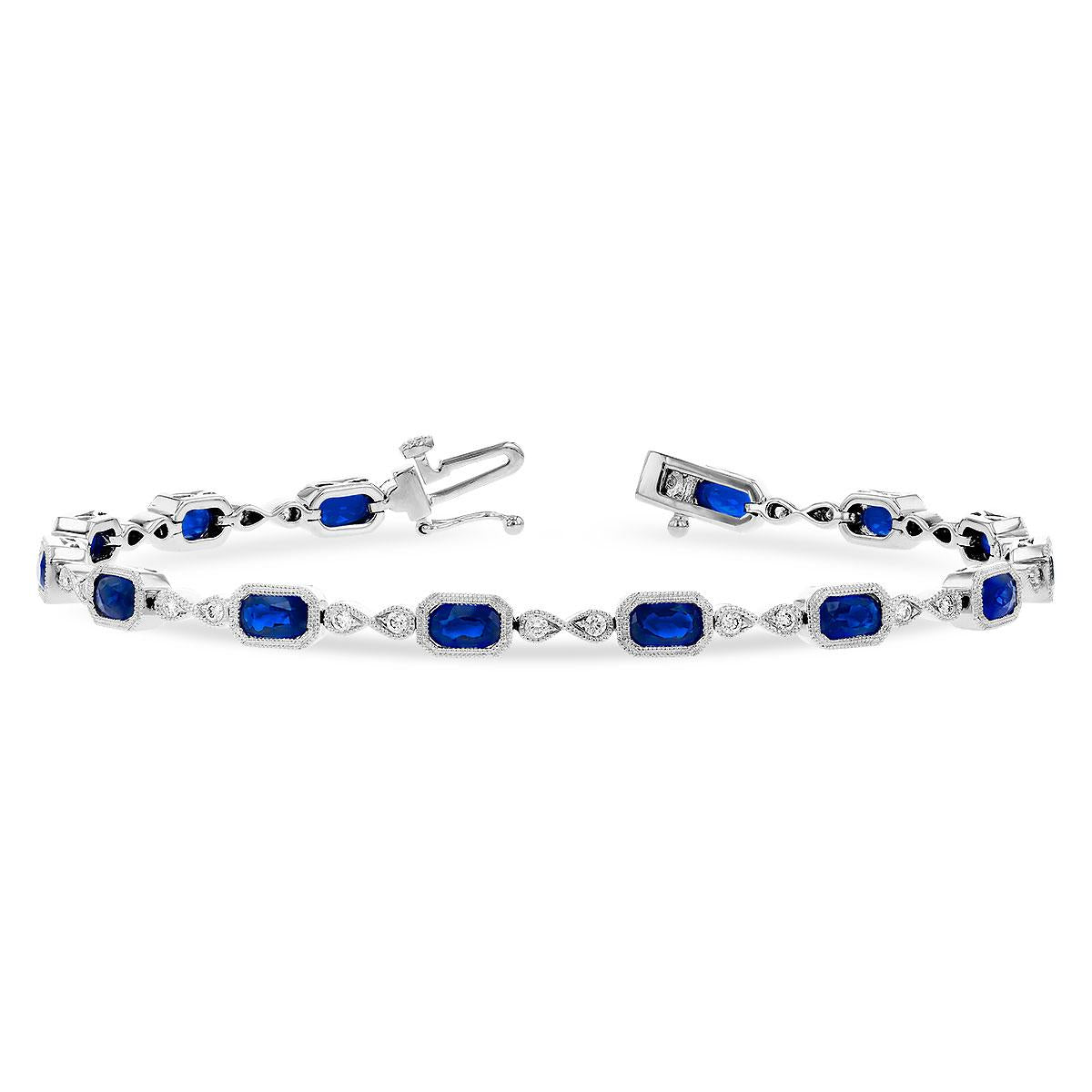 14KT Gold Sapphire Bracelet