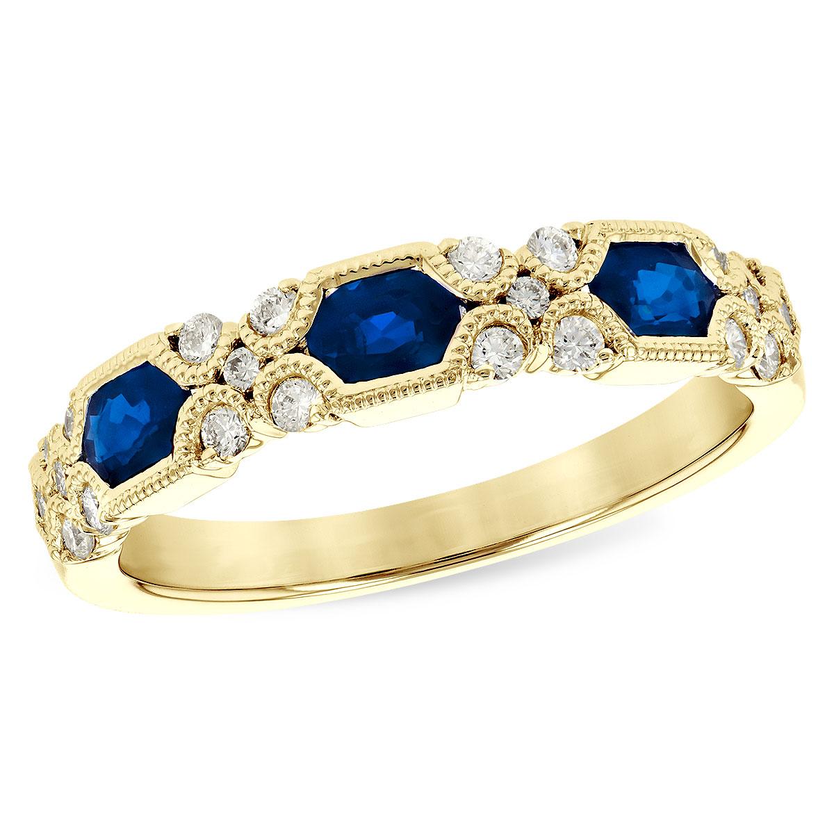 14KT Gold Ladies Sapphire Wedding Ring