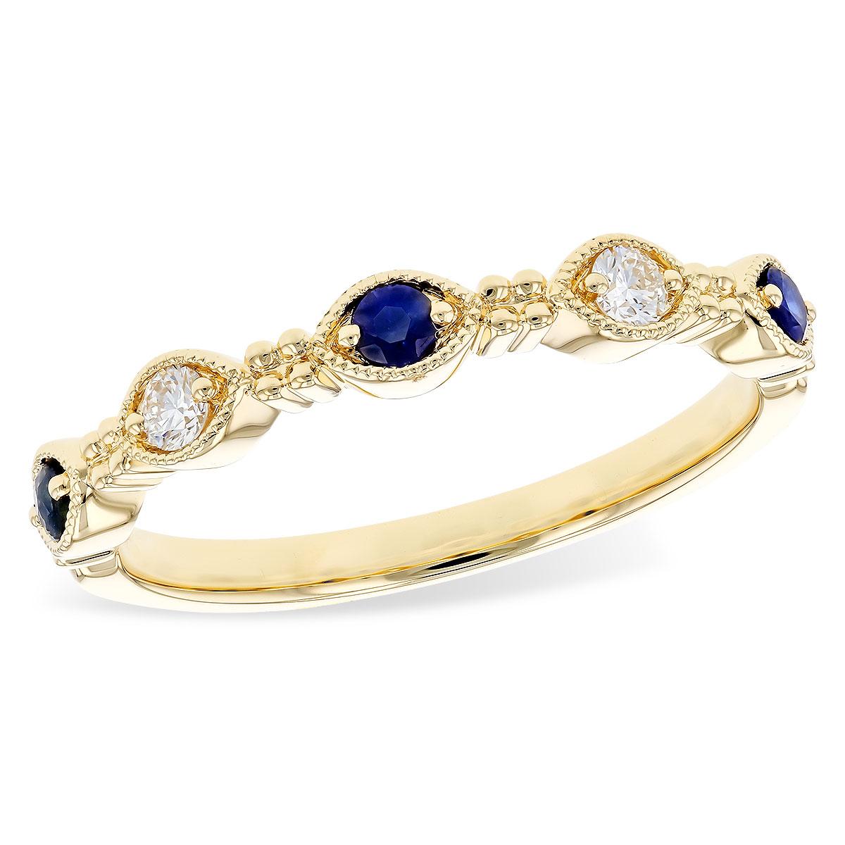 14KT Gold Ladies Sapphire Wedding Ring