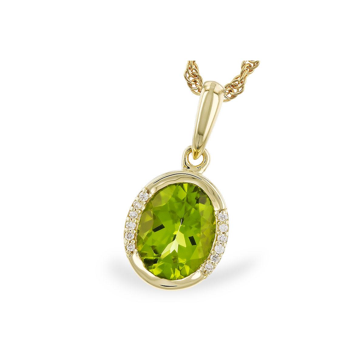 14KT Gold Peridot Necklace