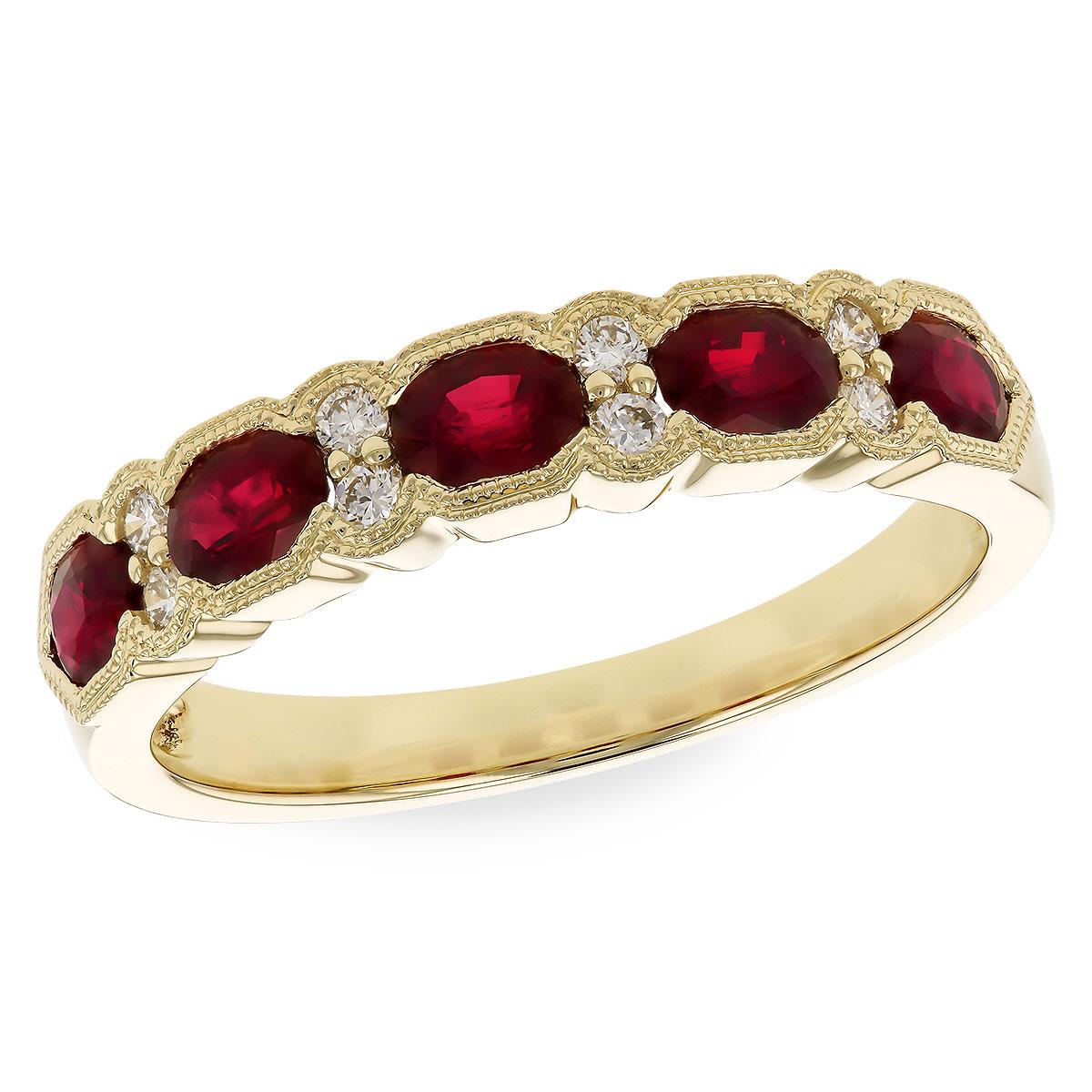 14KT Gold Ladies Ruby Wedding Ring