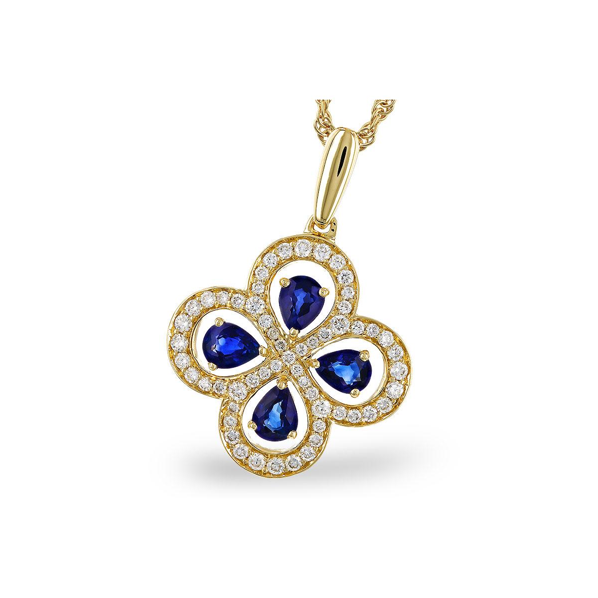 14KT Gold Sapphire Necklace