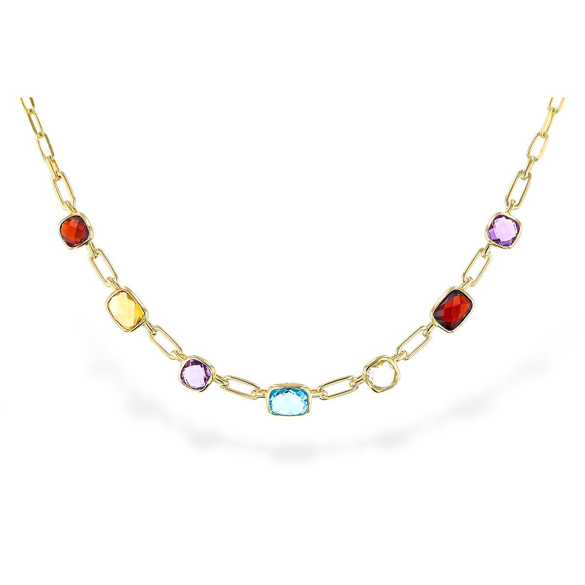 14KT Gold Multi-Stone Necklace