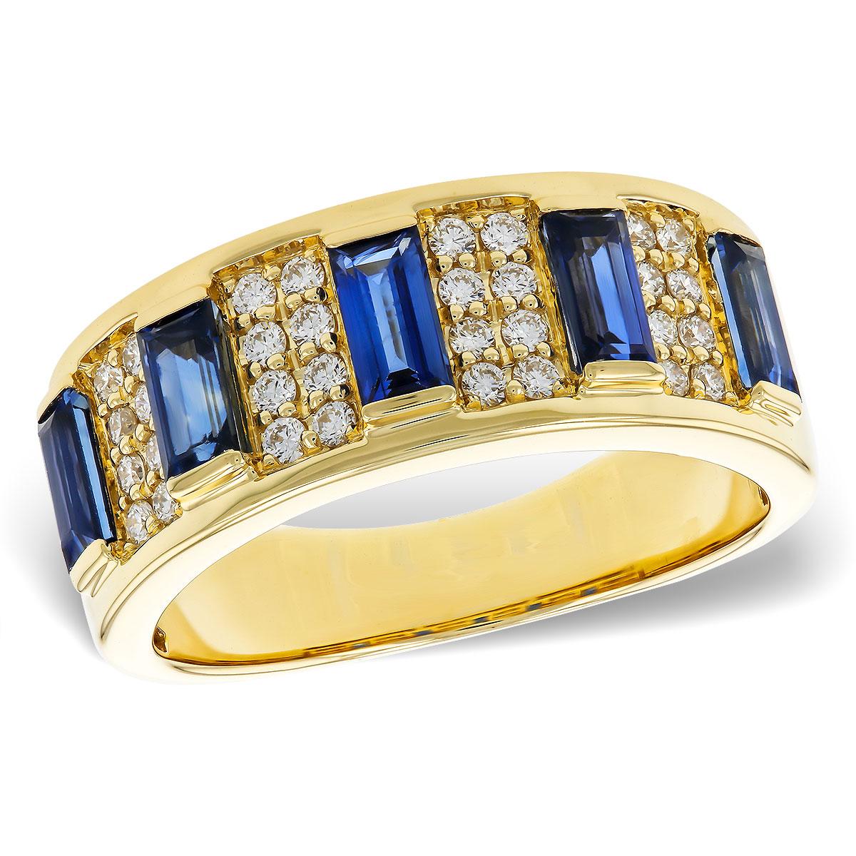 14KT Gold Ladies Sapphire Wedding Ring