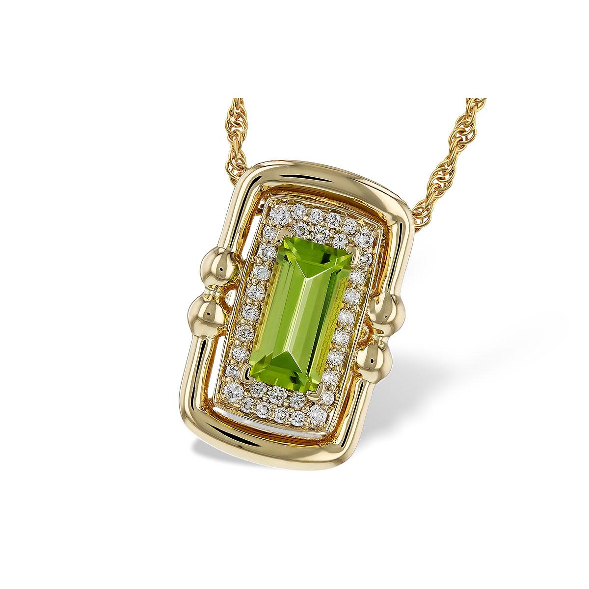 14KT Gold Peridot Necklace