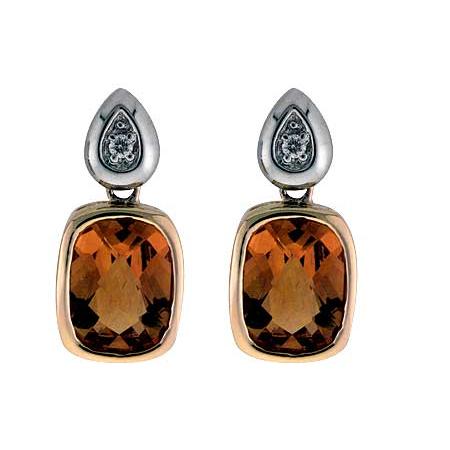 14KT Gold Citrine Earrings