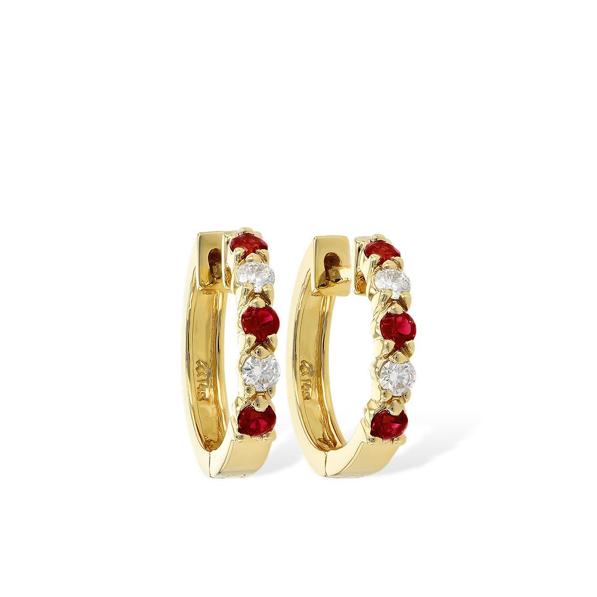 14KT Gold Ruby Earrings