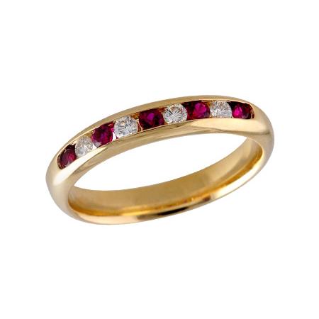 14KT Gold Ladies Ruby Wedding Ring