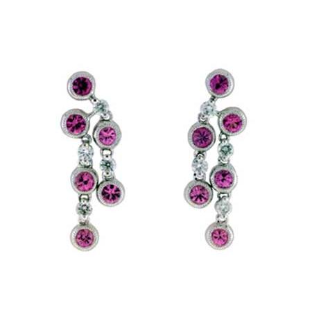 14KT Gold Pink Sapphire Earrings
