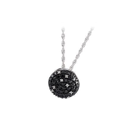 14KT Gold Black Diamond Necklace