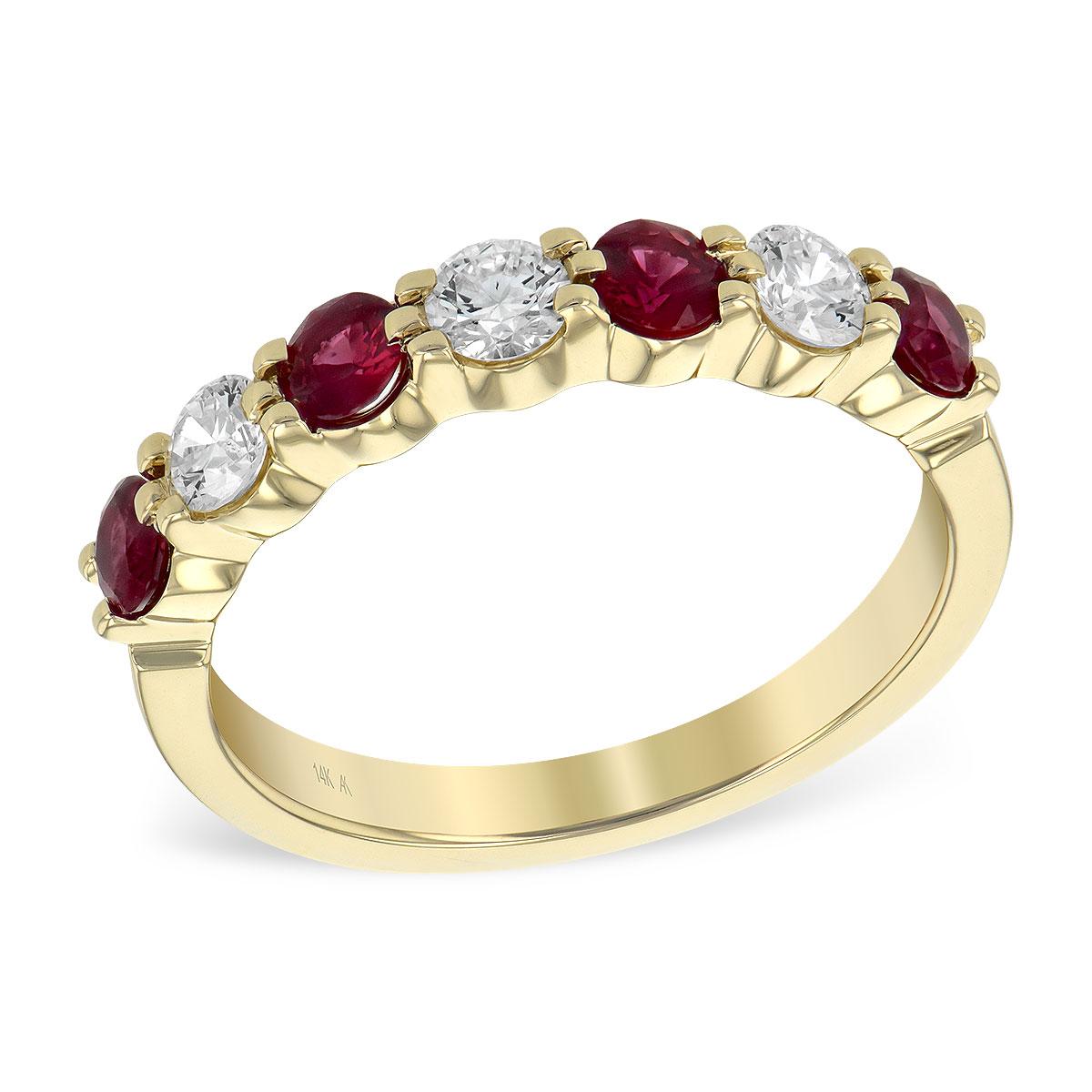 14KT Gold Ladies Ruby Wedding Ring