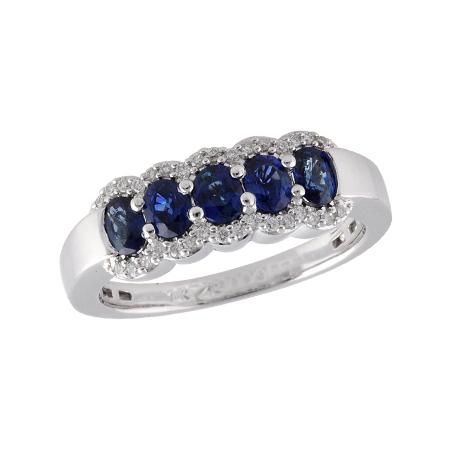 14KT Gold Ladies Sapphire Wedding Ring