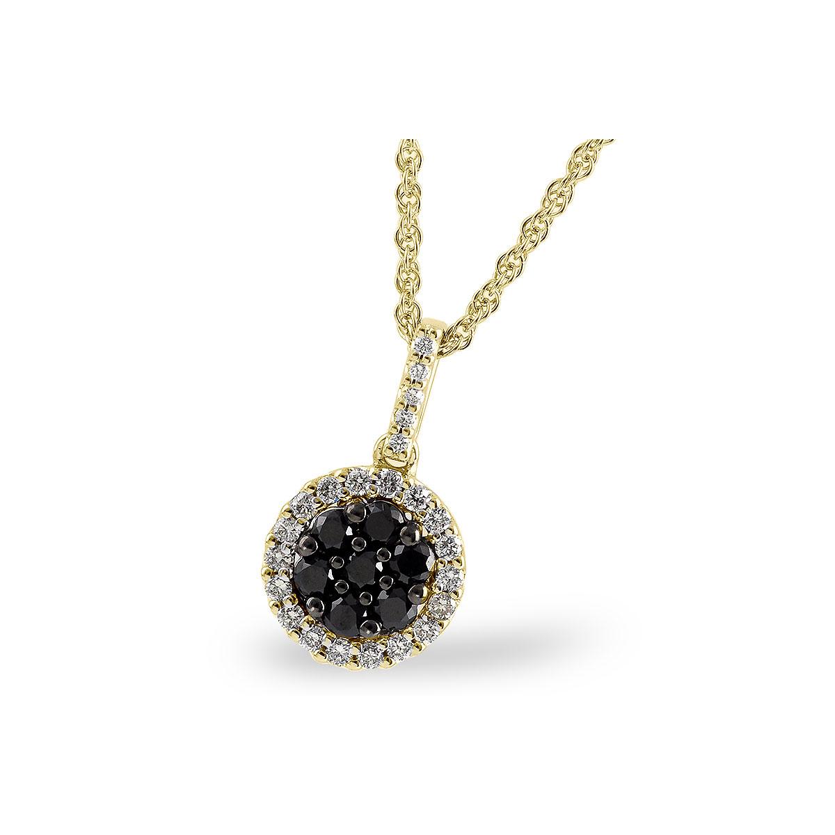 14KT Gold Black Diamond Necklace