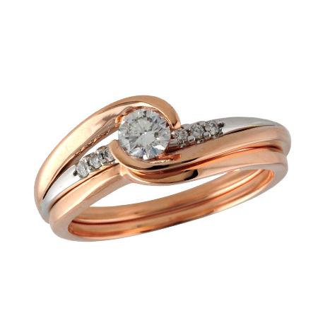 14KT Gold Two-Piece Diamond Wedding Set