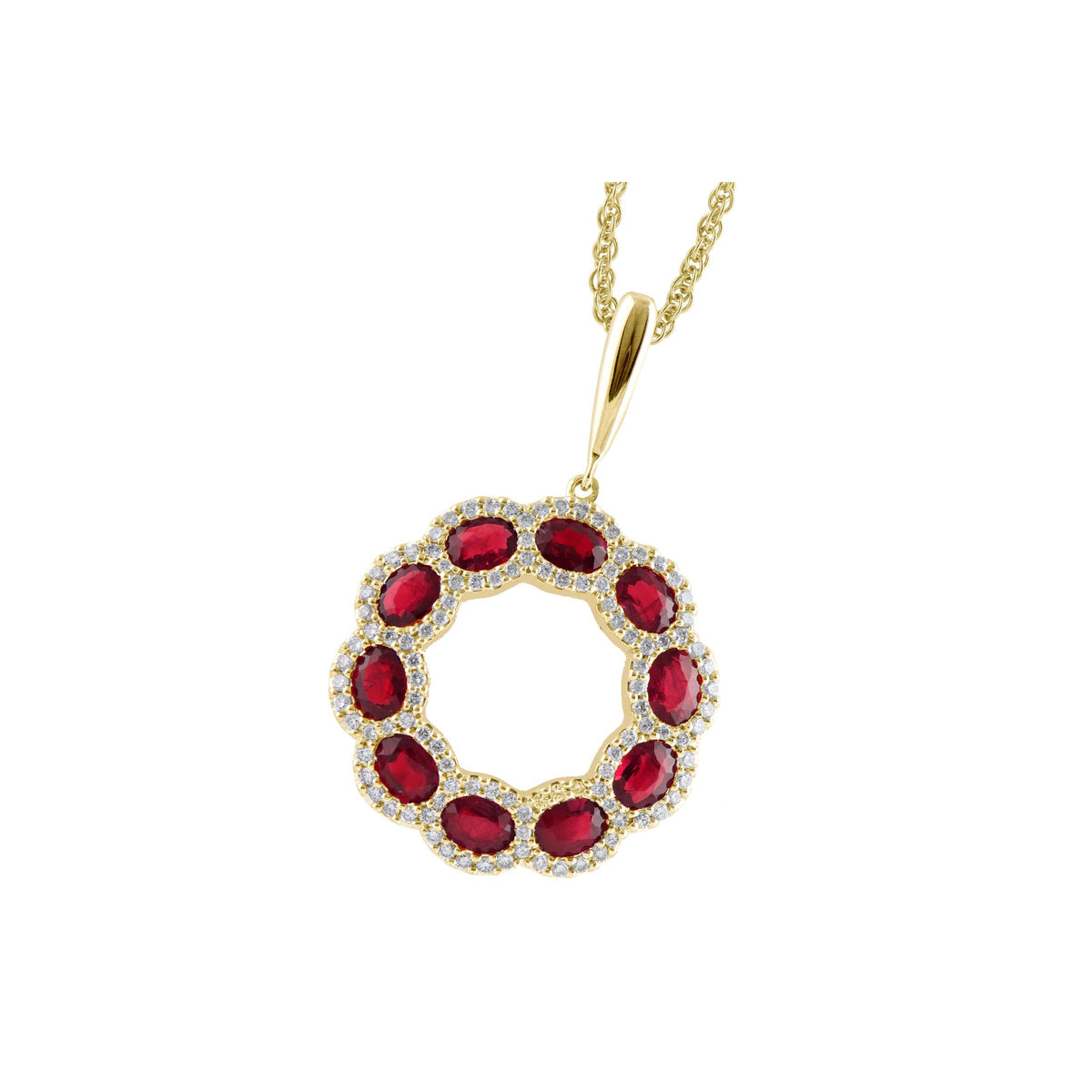 14KT Gold Ruby Necklace