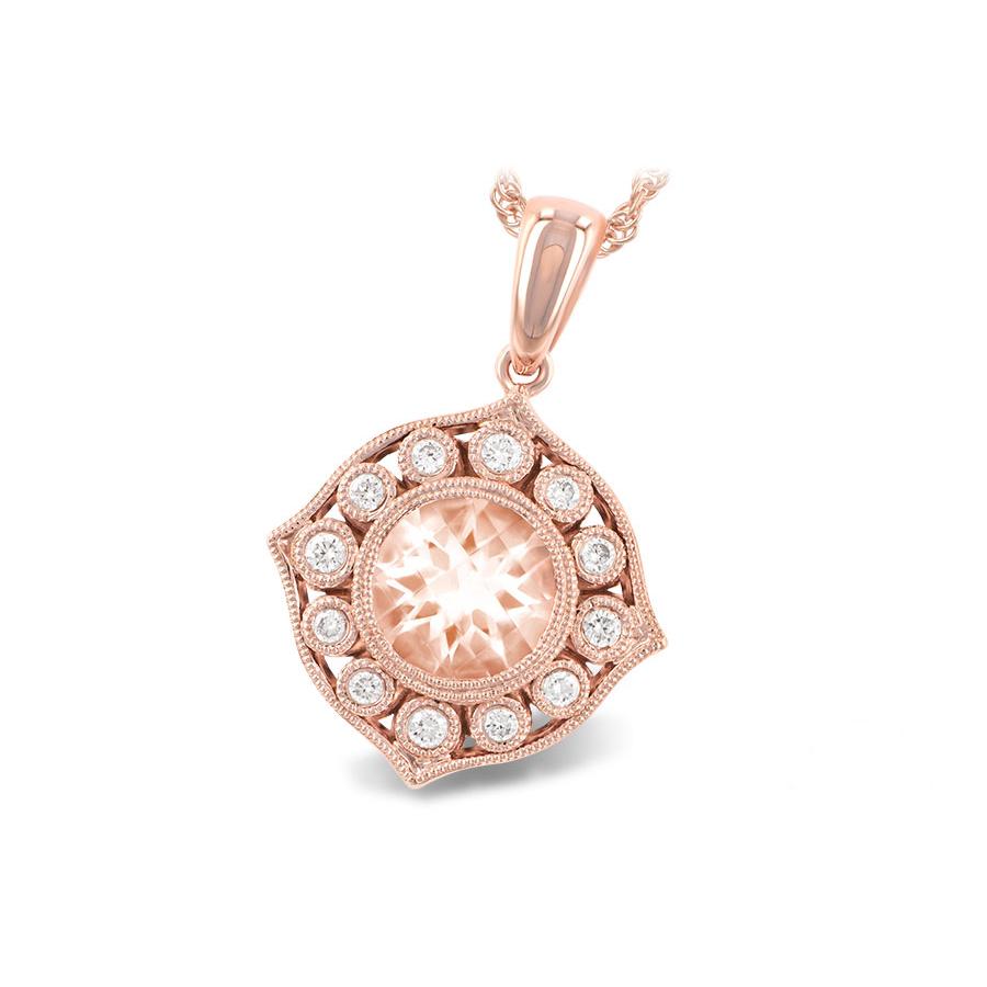 14KT Gold Morganite Necklace
