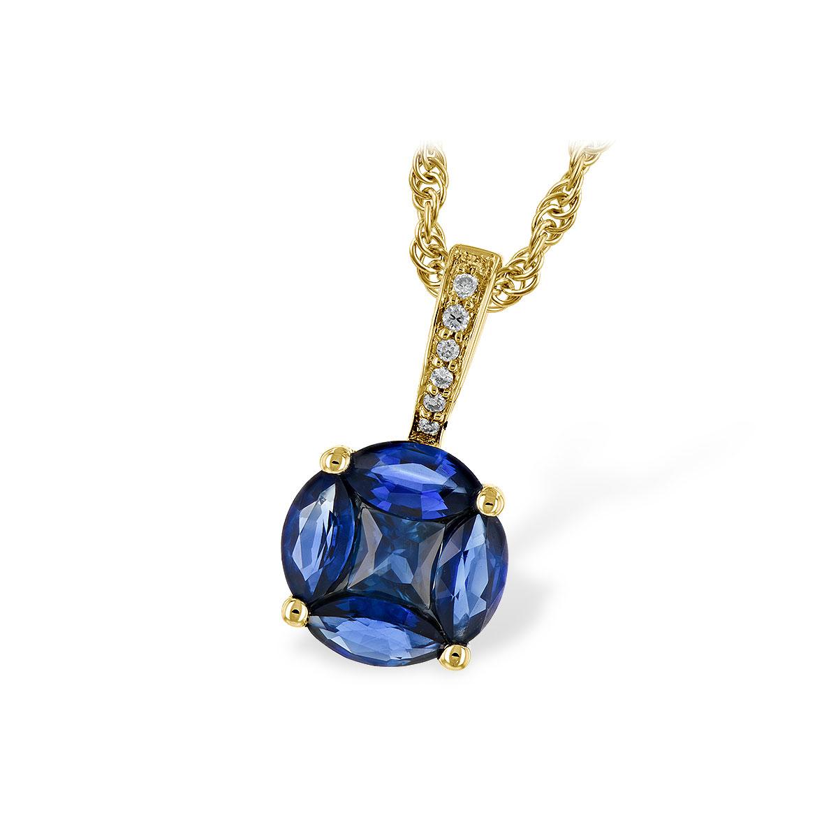 14KT Gold Sapphire Necklace