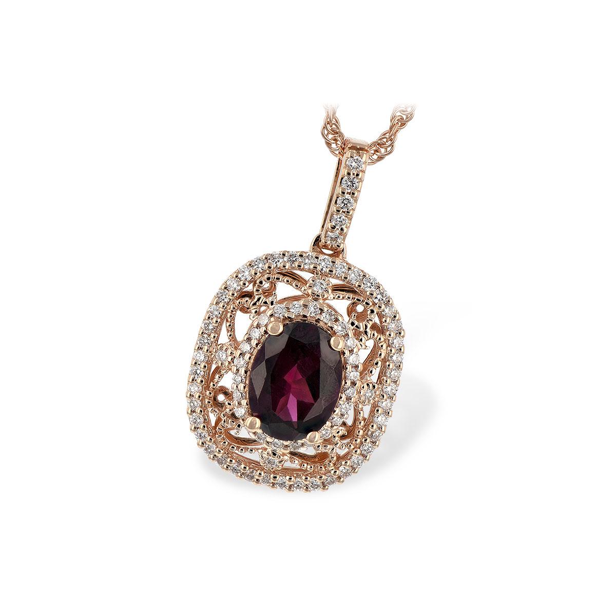 14KT Gold Rhodolite Necklace