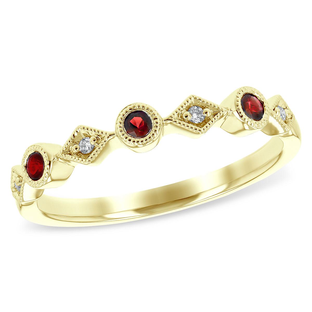 14KT Gold Ladies Ruby Wedding Ring