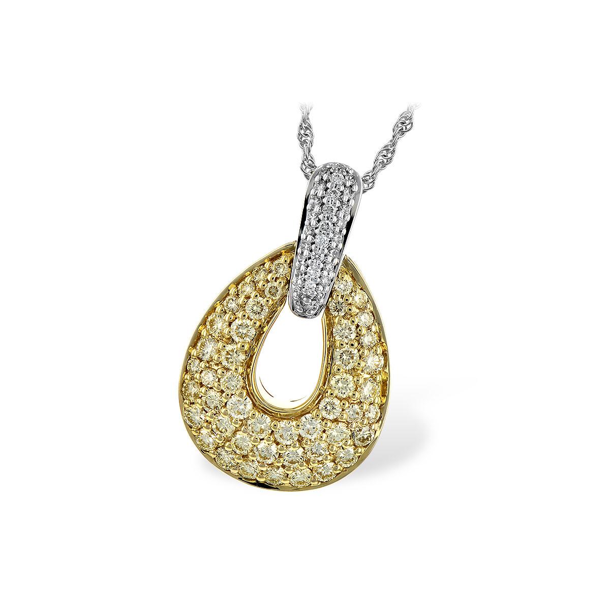 14KT Gold Yellow Diamond Necklace