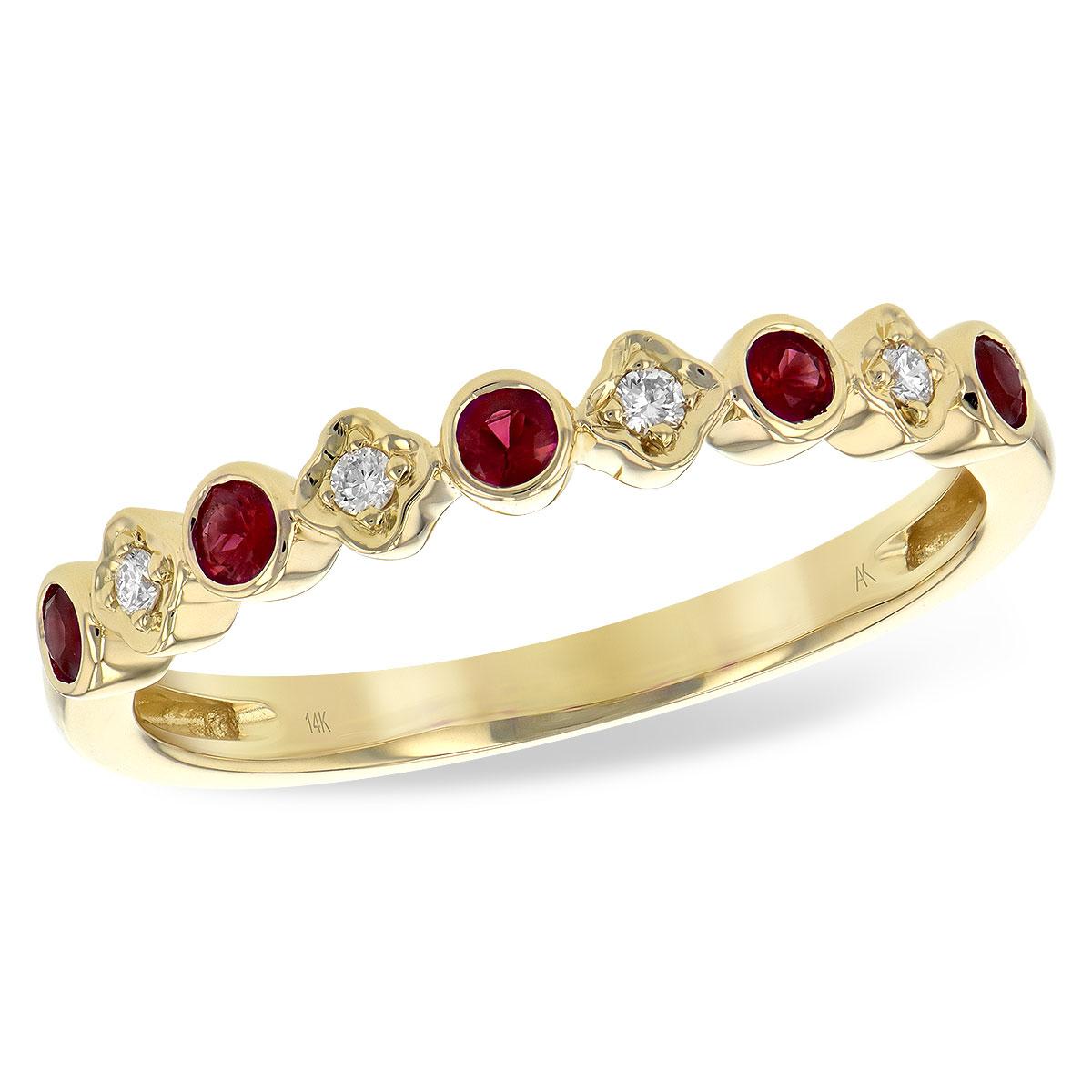 14KT Gold Ladies Ruby Wedding Ring