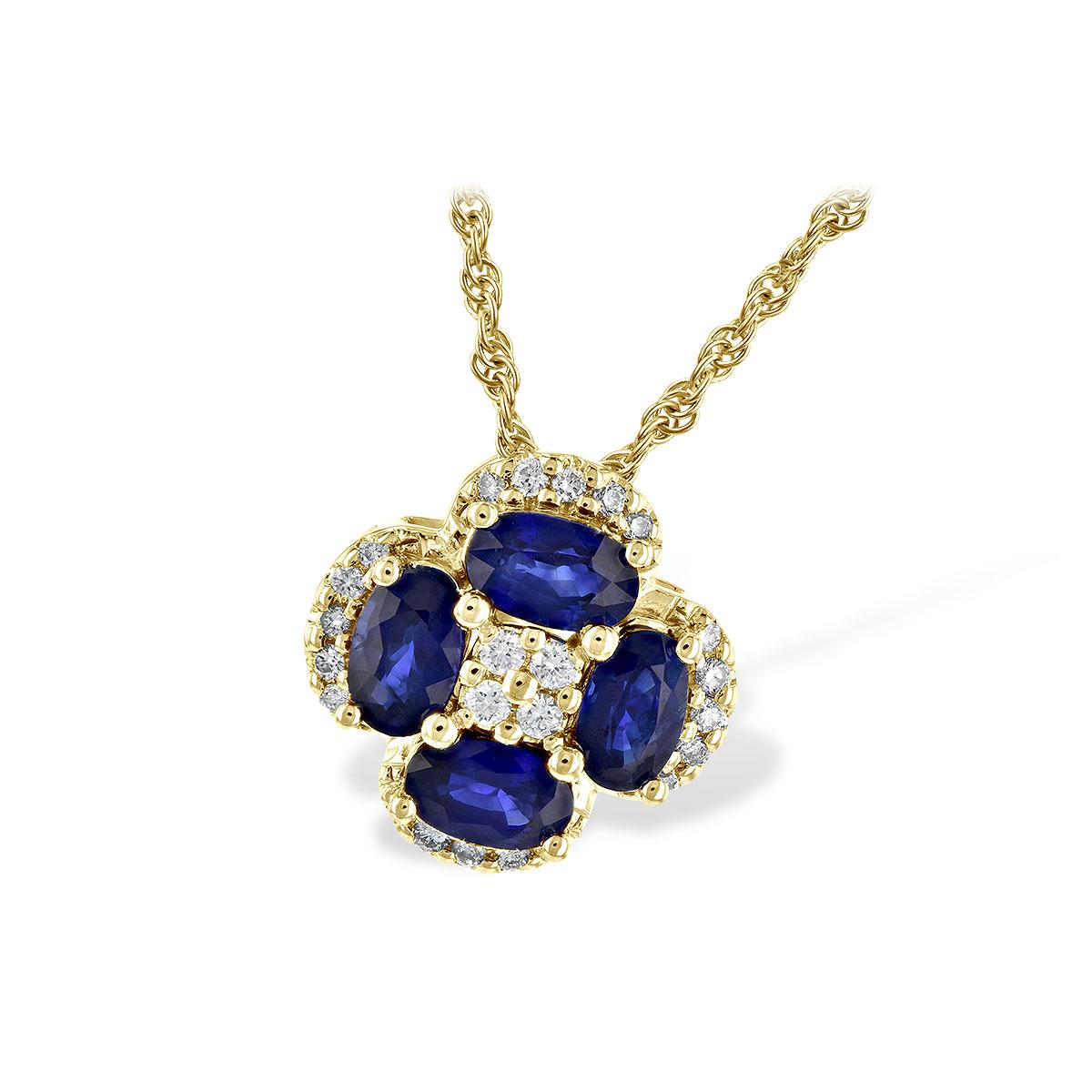 14KT Gold Sapphire Necklace