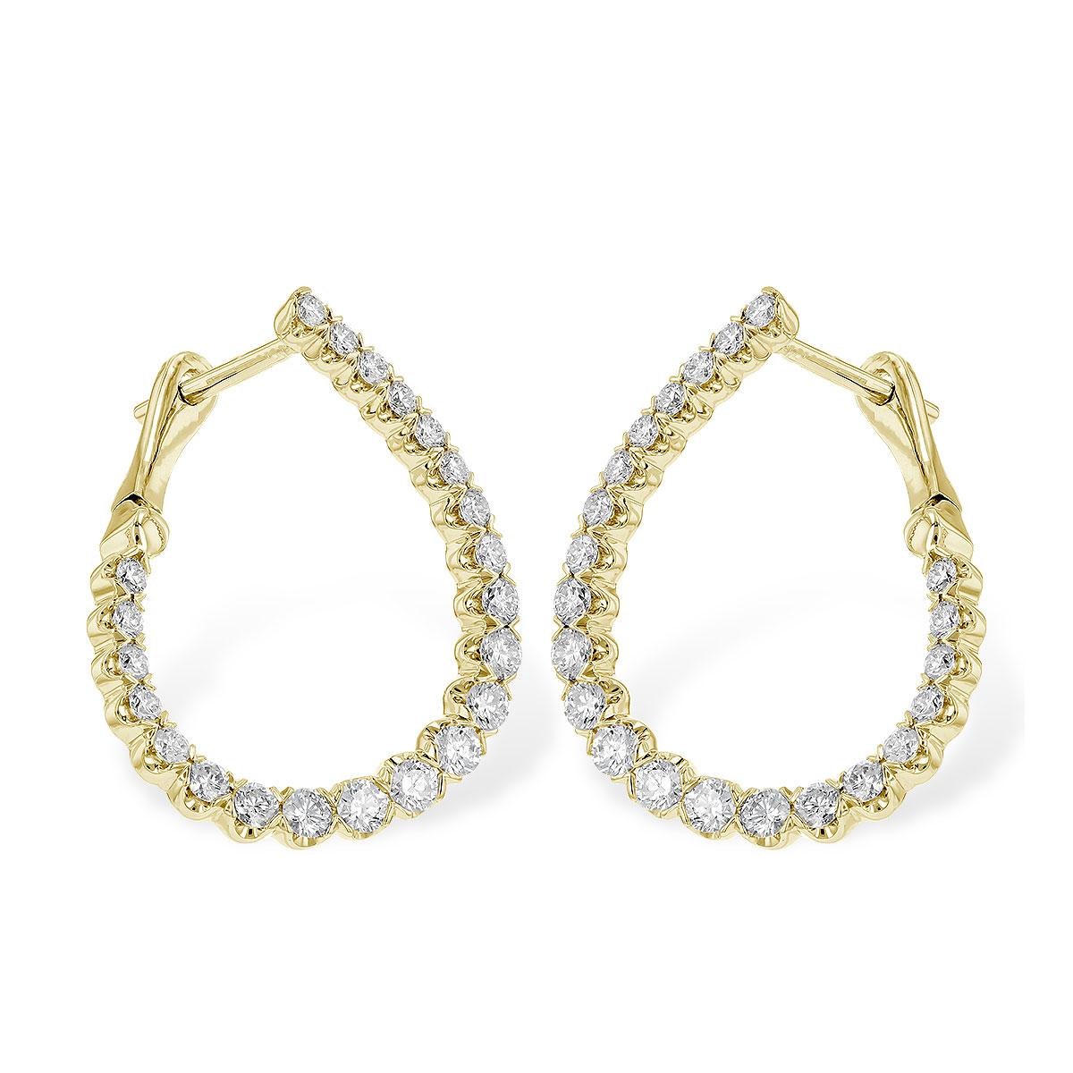 14KT Gold Diamond Earrings