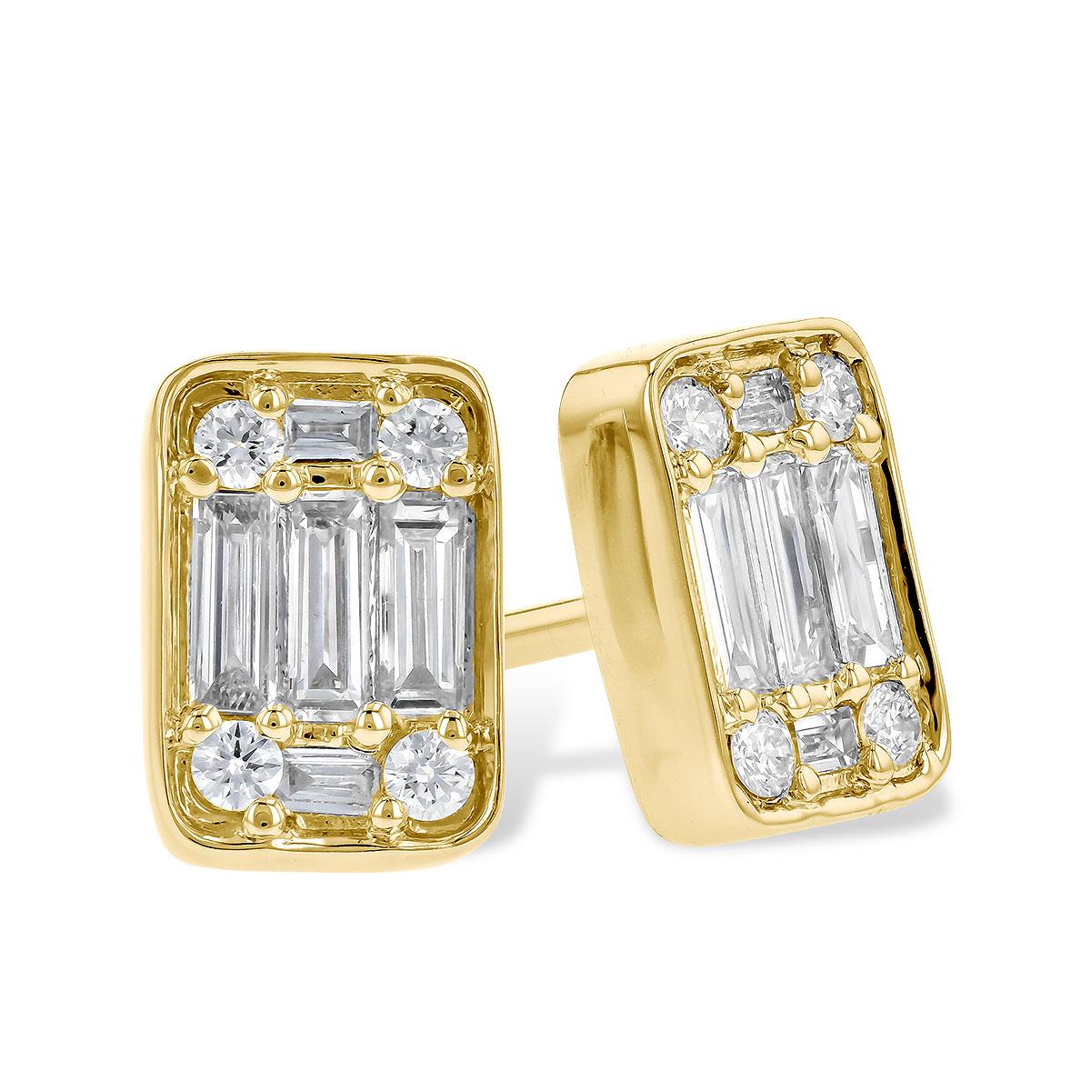 14KT Gold Diamond Earrings