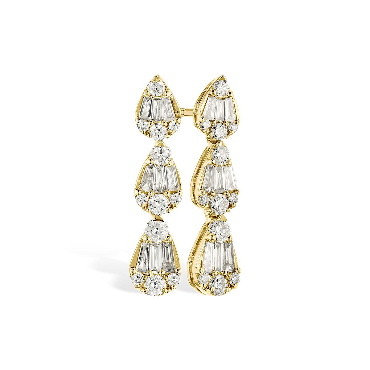 14KT Gold Diamond Earrings