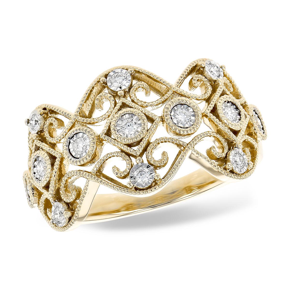 14KT Gold Ladies Diamond Wedding Ring