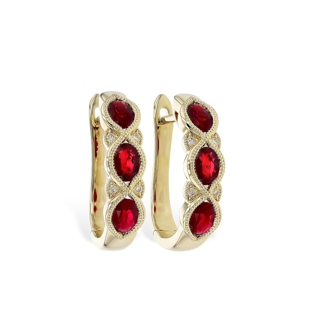 14KT Gold Ruby Earrings