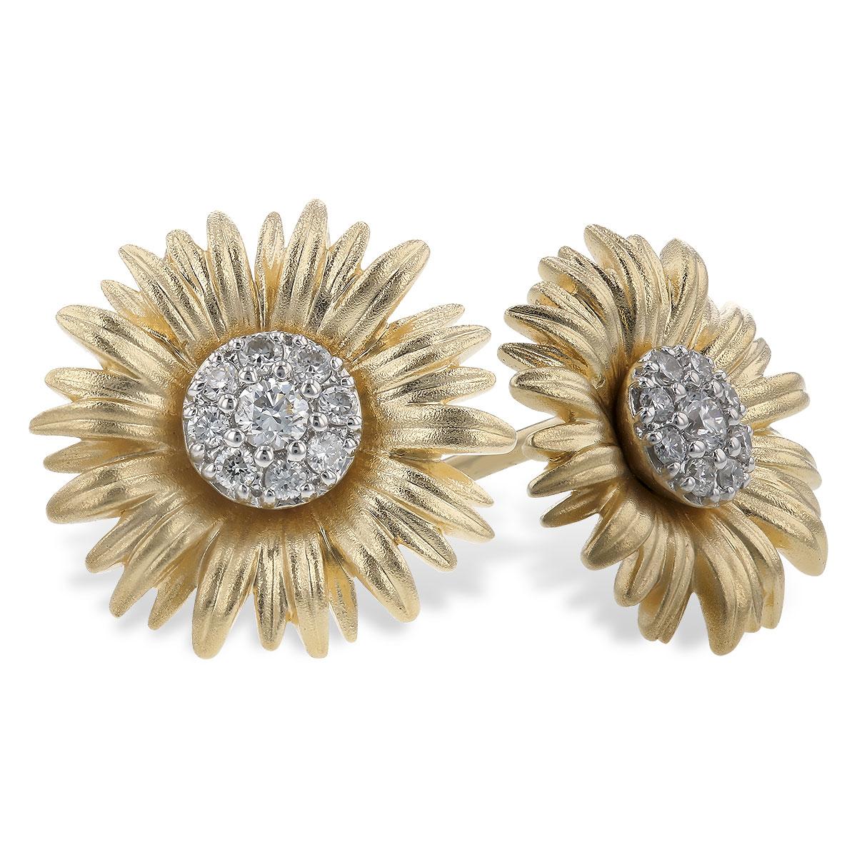 14KT Gold Diamond Earrings