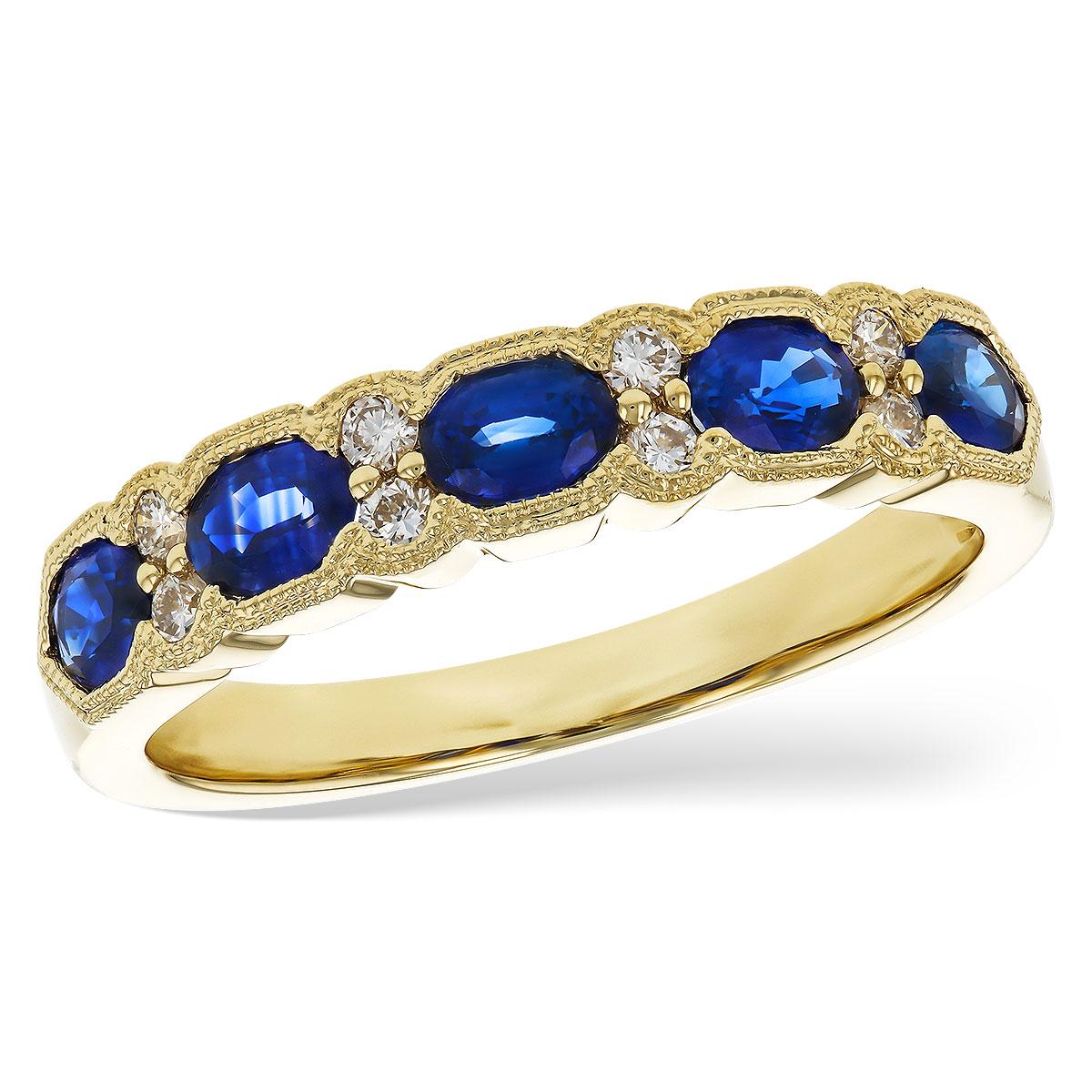 14KT Gold Ladies Sapphire Wedding Ring